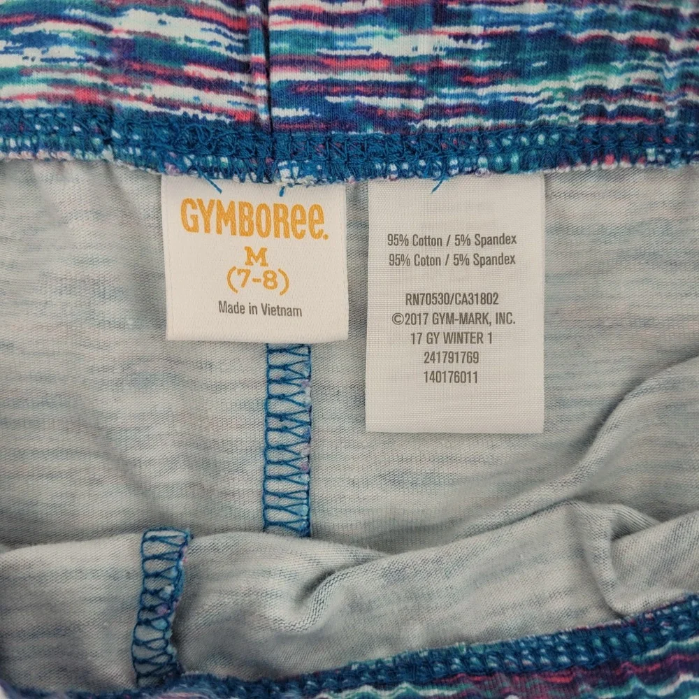 Gymboree School Girls M 7-8 Space Dye Leggings Bundle Blue Pink Orange 3 Pairs